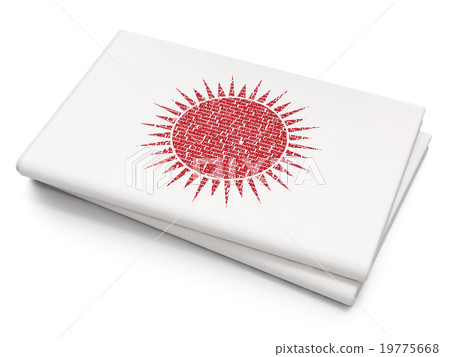 Vacation concept: Sun on Blank Newspaper Vacation concept: Sun on Blank Newspaper 19775668