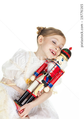 Ballerina who holding a nutcracker 19776165