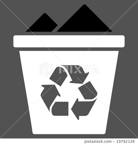 Full Recycle Bin Flat Icon Full Recycle Bin Flat Icon 19782126