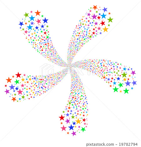 Star Fireworks Flower With Five Petals 19782794
