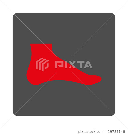 Foot Rounded Square Button 19783146