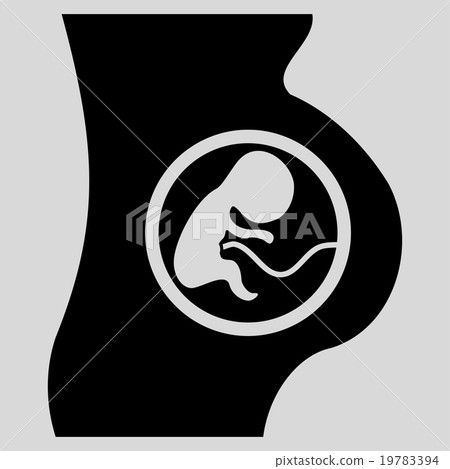 Pregnant Woman Flat Icon 19783394