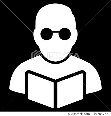 Student Reading Book Flat Icon 19783743
