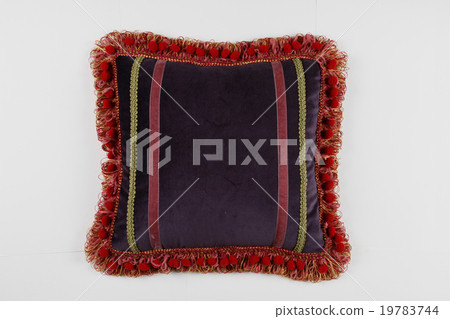Decorative Pillow in victorian style isolated 19783744