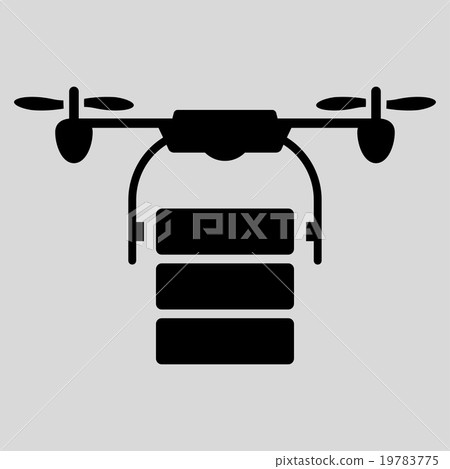 Cargo Drone Flat Icon 19783775