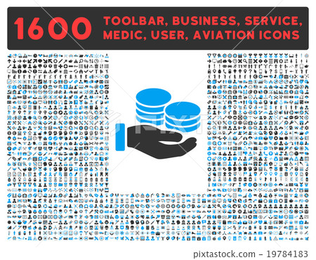 Salary Icon With Large Pictogram Collection Salary Icon With Large Pictogram Collection 19784183