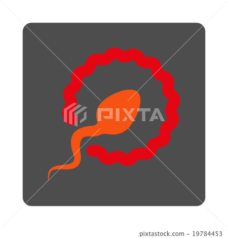 Sperm Penetration Rounded Square Button 19784453