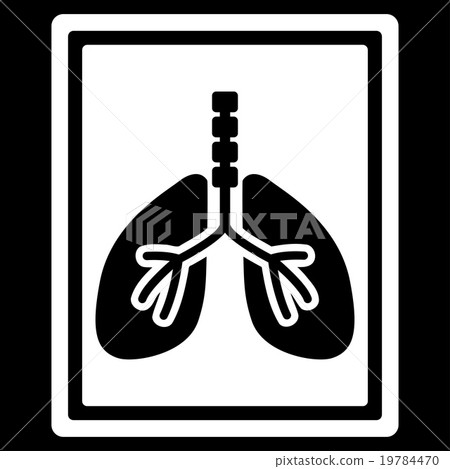 Lungs X-Ray Photo Flat Icon 19784470