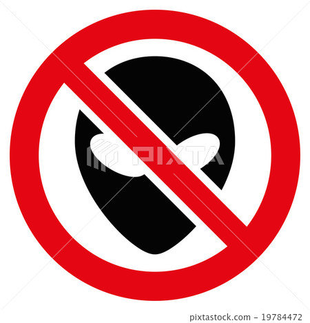 Forbidden Alien Flat Icon Forbidden Alien Flat Icon 19784472