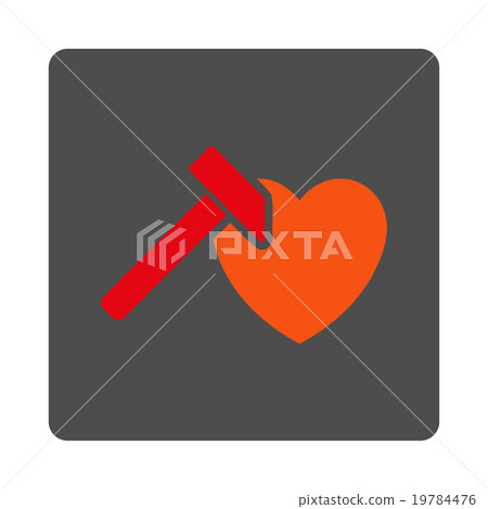 Heart Hammer Rounded Square Button - Stock Illustration [19784476] - PIXTA
