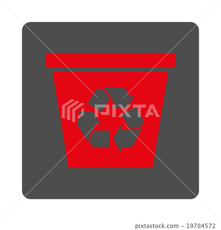 Dustbin Rounded Square Button Dustbin Rounded Square Button 19784572
