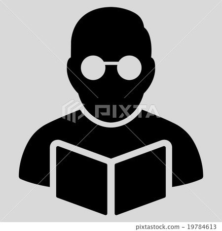 Student Reading Book Flat Icon Student Reading Book Flat Icon 19784613