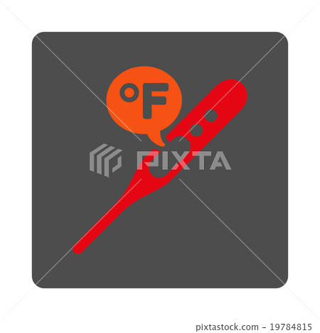 Fahrenheit Temperature Rounded Square Button - Stock Illustration ...