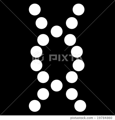DNA Spiral Flat Icon DNA Spiral Flat Icon 19784860