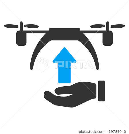 Drone Takeoff Flat Icon 19785040
