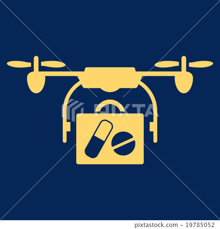 Medical Drone Shipment Icon 19785052