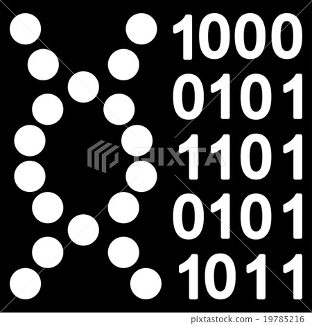 DNA Code Flat Icon 19785216