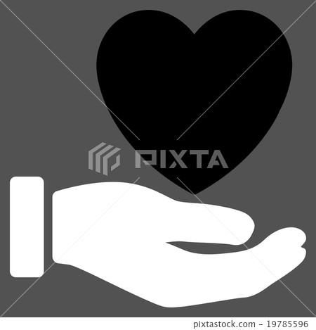 Heart Charity Flat Icon Heart Charity Flat Icon 19785596
