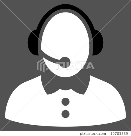 Call Center Woman Flat Icon Call Center Woman Flat Icon 19785889