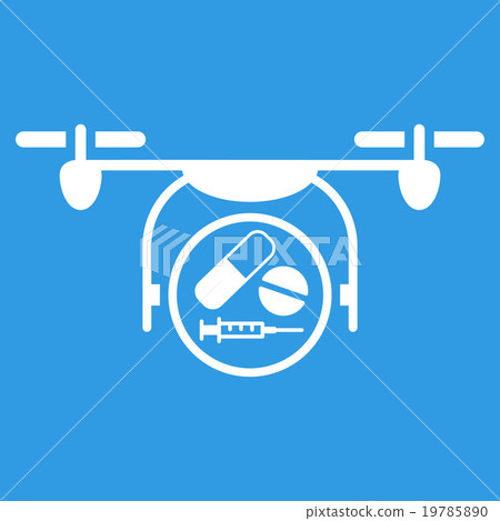 Medication Quadcopter Icon 19785890
