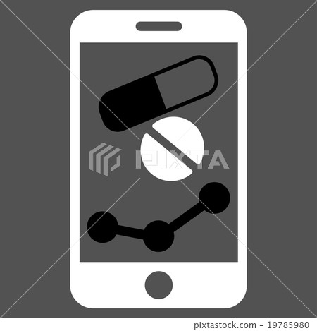 Pharmacy Online Report Flat Icon Pharmacy Online Report Flat Icon 19785980