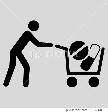 Drugs Shopping Flat Icon Drugs Shopping Flat Icon 19786015