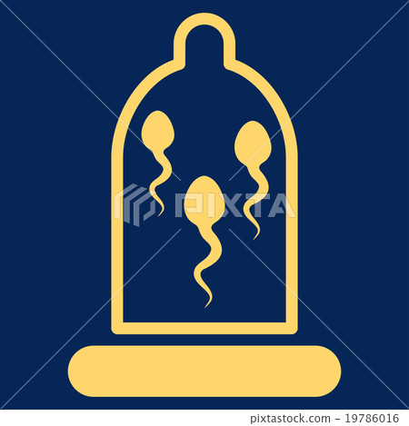 Sperm In Condom Icon Sperm In Condom Icon 19786016