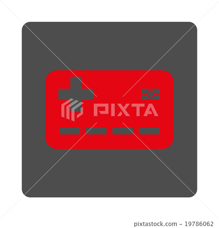 Medical Insurance Card Flat Button Medical Insurance Card Flat Button 19786062