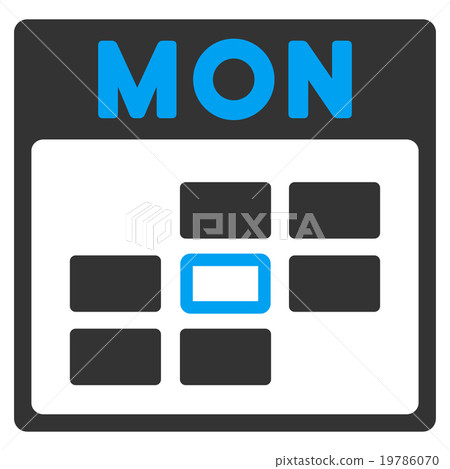 Monday Flat Icon Monday Flat Icon 19786070