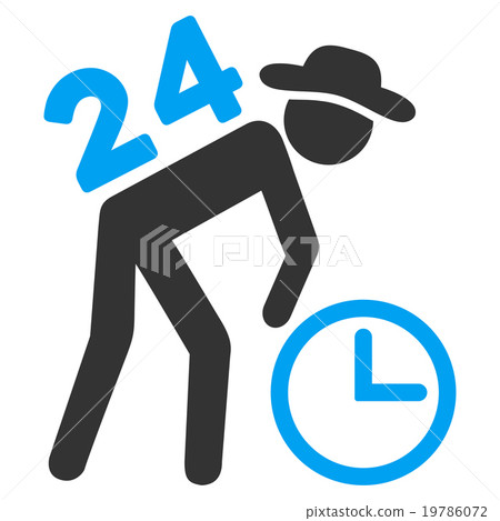 Around The Clock Work Icon Around The Clock Work Icon 19786072