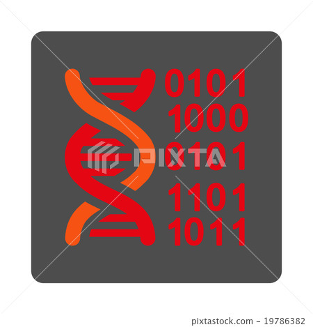 Genome Code Rounded Square Button 19786382