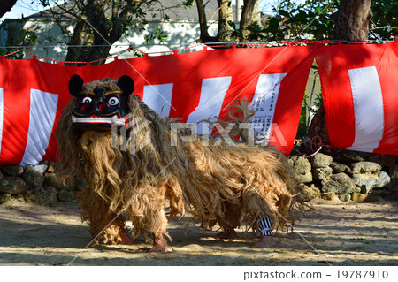 Lion dancing of the Iriomote Island festival Lion dancing of the Iriomote Island festival 19787910