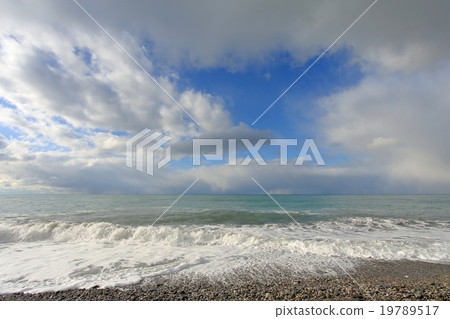 Movement of the clouds over the Black Sea.  19789517