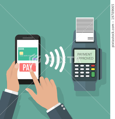 Nfc payment flat design style Nfc payment flat design style 19789665