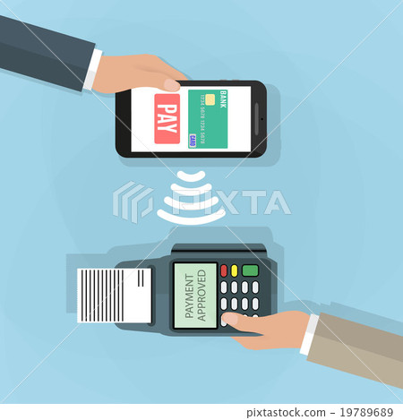 Nfc payment flat design style 19789689