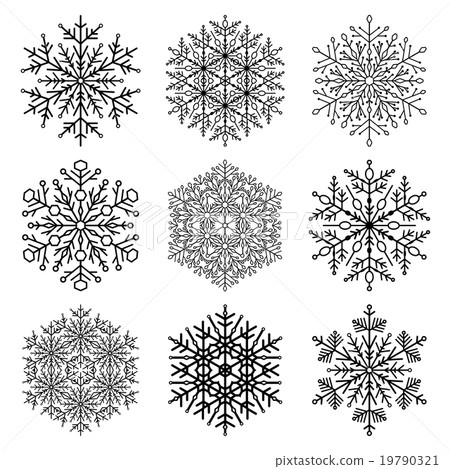 Set of Vector Snowflakes 19790321