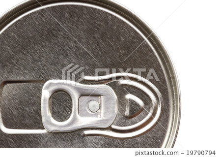 Close up of can pull tab, aluminum tin can. Close up of can pull tab, aluminum tin can. 19790794