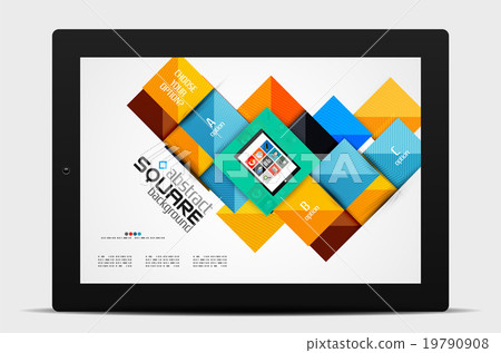 Geometric square shapes and infographic option Geometric square shapes and infographic option 19790908