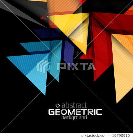 Vector color geometric shapes on black background Vector color geometric shapes on black background 19790910