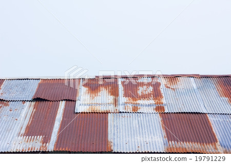 close up a rusty corrugated iron metal sheet 19791229