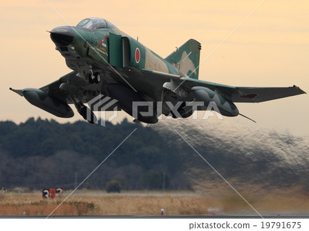 Air Self Defense Force Fighter aircraft take-off afterburner RF-4E Air Self Defense Force Fighter aircraft take-off afterburner RF-4E 19791675