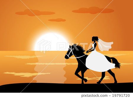Bride rides a horse Bride rides a horse 19791720