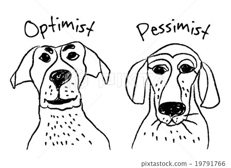 Dog faces emotions optimism pessimism.  19791766