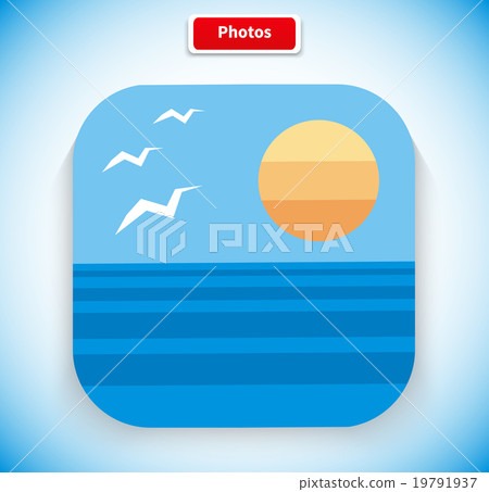 Photo App Icon Flat Style Design Photo App Icon Flat Style Design 19791937