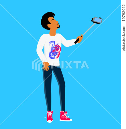 Selfie on Smartphone Using Monopod 19792022