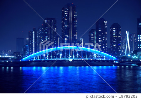 Permanent bridge over Sumida River Permanent bridge over Sumida River 19792202