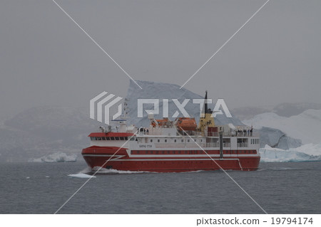Regular boat in the Arctic Greenland 19794174