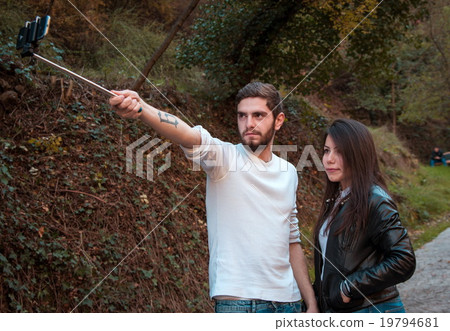 couple making selfie couple making selfie 19794681