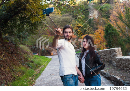 couple making selfie couple making selfie 19794683
