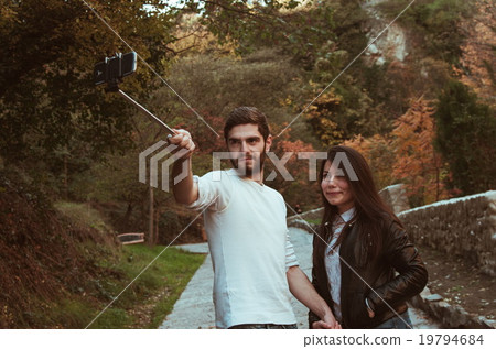couple making selfie couple making selfie 19794684